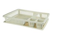 Suszarka osączarka do naczyń z tacką i ociekaczem na sztućce Molly kremowa mała