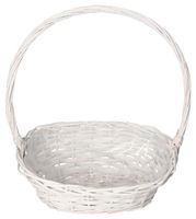 KOSZ WIKLINOWY KOSZE PREZENTOWE XL BIAŁY DUŻY GRUBA WIKLINA