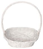 KOSZ WIKLINOWY KOSZE PREZENTOWE XL BIAŁY DUŻY GRUBA WIKLINA