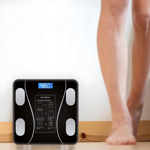 WAGA ŁAZIENKOWA BLUETOOTH SMART 25w1 180Kg ANALITYCZNA INTELIGENTNA + METR na Arena.pl