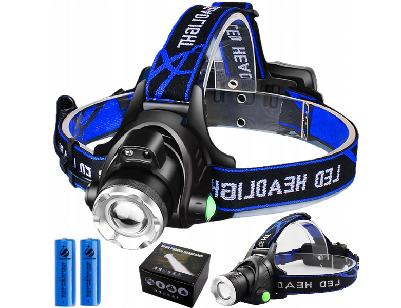 LATARKA CZOŁOWA LED ZOOM CREE XML T6 CZOŁÓWKA MOC akumulator + ładowar zdjęcie 3