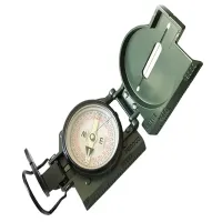 Kompas profesjonalny taktyczny militarny metalowy zamykany z linijką