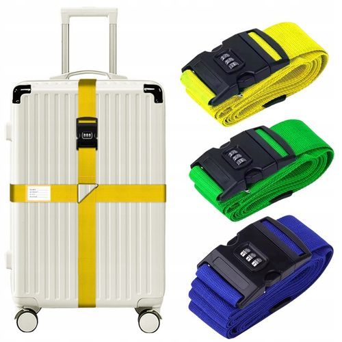 3x PAS ZABEZPIECZAJĄCY PODWÓJNY WALIZKI TORBY BAGAŻU PODRÓŻNY ZESTAW MIX2 na Arena.pl