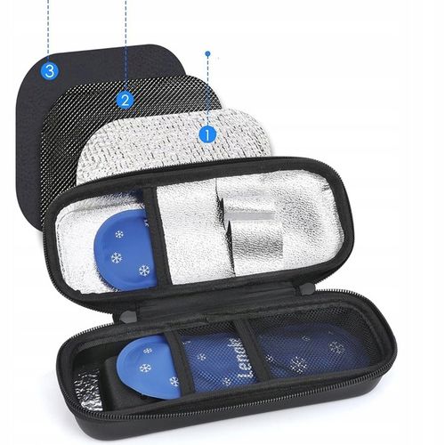 PODRÓŻNA TORBA NA LEKI TERMICZNA TERMOIZOLACYJNA+żelowy wkład 2szt insulinę na Arena.pl