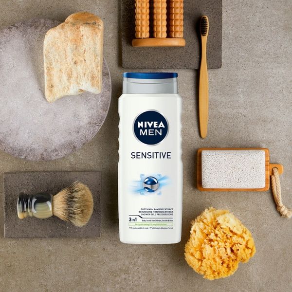 NIVEA MEN Sensitive żel pod prysznic 4x500 ml zdjęcie 3
