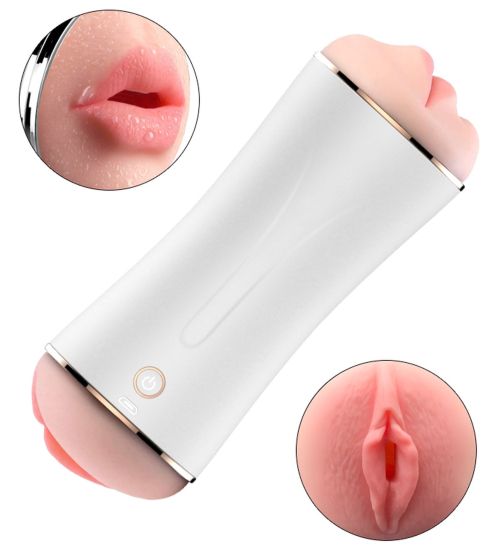 Dwustronny masturbator z wibracjami zdjęcie 2