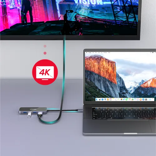 Unitek Hub USB-C 3.1 RJ-45 3xUSB-A HDMI 4K PD100W na Arena.pl