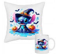 PODUSZKA LILO STITCH ZESTAW KUBEK CERAMICZNY PREZENT NA HALLOWEEN DEKORACJE