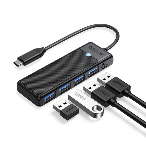 Orico Hub USB-C 4 porty USB-A 3.0 5Gbps czarny na Arena.pl