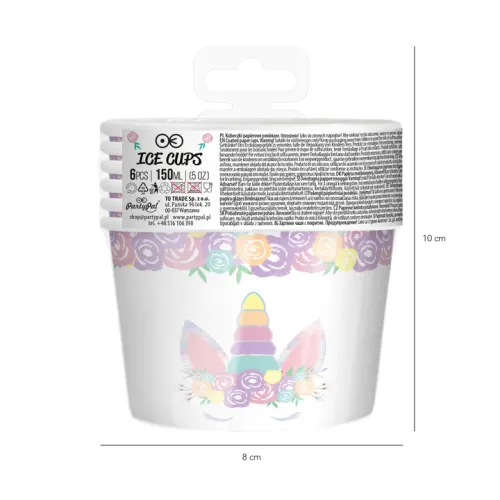 Kubek do lodów Jednorożec 6szt na Arena.pl