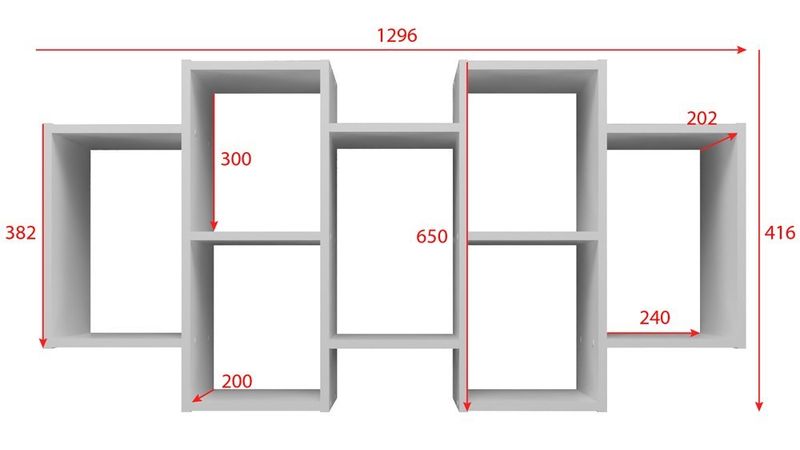 REGAŁ WISZĄCY BILBAO 7.0 - BIEL MAT zdjęcie 4