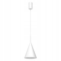 Lampa wisząca CAPITAL Biały Metalowy Stożkowy Klosz Stożek 17cm 1xGX53