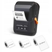 SUPVAN Drukarka etykiet T50M Pro, termiczna, Bluetooth, z 3 taśmami etykie…