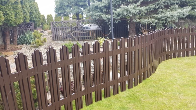 POLSKI MEGA PŁOTEK z PCV Wys 81cm BRĄZOWY, 1 panel zdjęcie 6