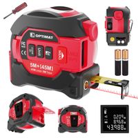 Miara 5m z dalmierzem laserem metrówka dalmierz cyfrowy laserowy miarka