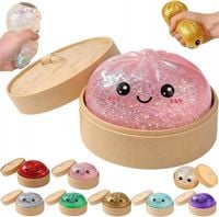 Pierożek gniotek pieróg antystresowy brokatowy Dumpling DUŻY XL