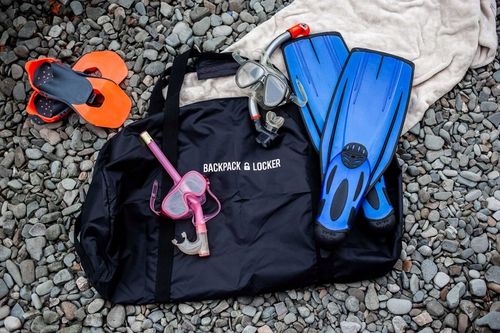 Pokrowiec na plecak do samolotu Backpack Locker - 55-75 litrów - granatowy na Arena.pl