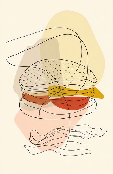 Plakat 53x81cm Cieniutki Burger zdjęcie 1