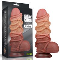 9.5 dual layered platinum silicone cock with rope