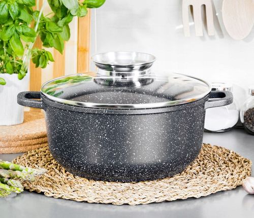 KOMPLET GARNKÓW MARMUROWYCH PATELNIA GARNKI MARMURKOWE ZESTAW INDUKCJA/GAZ na Arena.pl