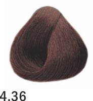 Allwaves Cream Color farba do włosów, koloryzacja trwała, 100 ml 4.36 kasztan