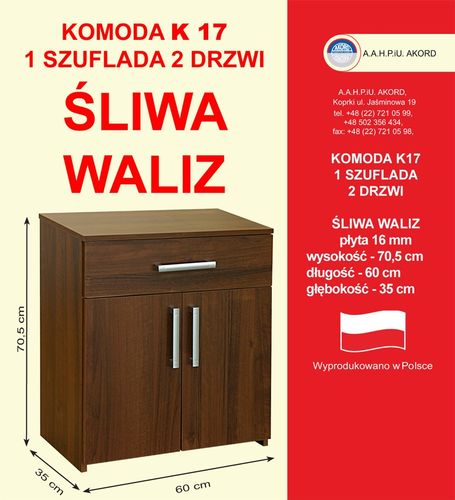 Komoda K17 ŚLIWA WALIZ na Arena.pl