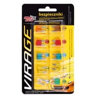 zestaw bezpieczników samochodowych płaskich - mini 10 szt. - bis 94-016