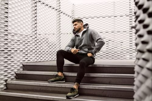 Bluza męska z kapturem szara Ludwik Rozmiar - S na Arena.pl