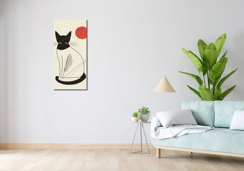 Obraz 40x90cm Czerwony Krąg na Arena.pl