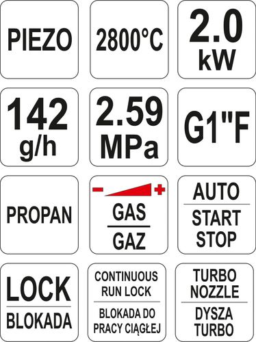 palnik gazowy turbo - yt-36715 na Arena.pl