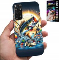 ETUI DO XIAOMI NOTE 11 PRO - WZORY DLA WĘDKARZA, RYBY, DORSZ, ŁOSOŚ