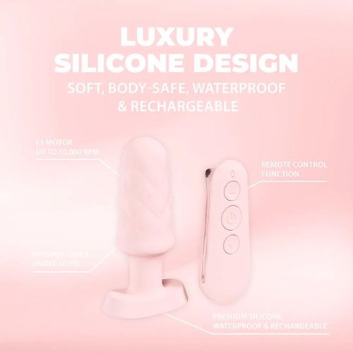 Velvet - Remote Control Vibrating Plug - Pink na Arena.pl
