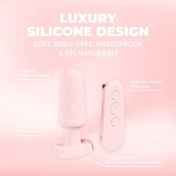 Velvet - Remote Control Vibrating Plug - Pink zdjęcie 6