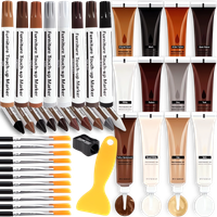 MEGA DUŻY ZESTAW NAPRAWCZY DO PANELI MEBLI NAPRAWY RYS DREWNA DRZWI OKIEN