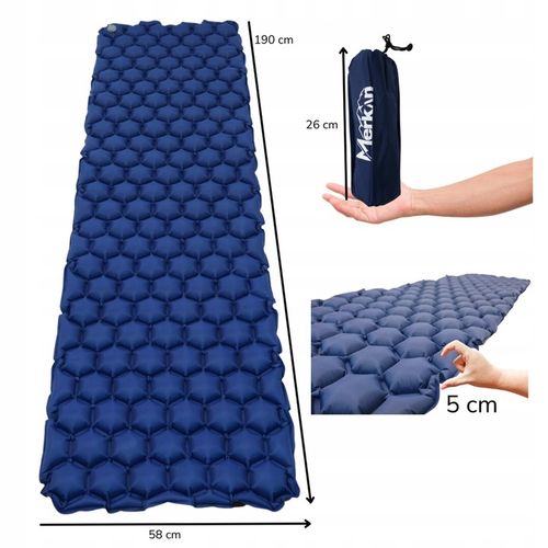 Mata Turystyczna Materac Łóżko Turystyczne Dmuchany do Spania190x58x5 cm na Arena.pl