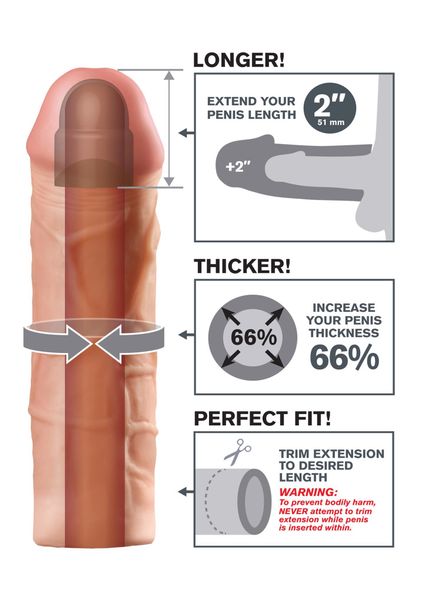 Stymulator-Fx Mega 2"""" Extension Flesh zdjęcie 7