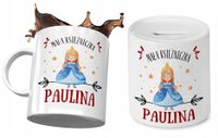 Dla Pauliny Zestaw Kubek + Skarbonka Dla Dziecka Z Nadrukiem Ze Zdjęciem