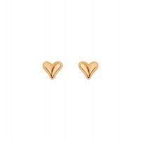 Kolczyki srebrne pozłacane - serca - Mini YES