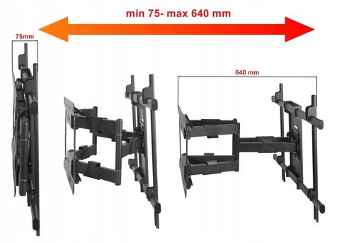 100kg Uchwyt do Telewizora 85 86 98 100 cali Ultra Mocny Wieszak TV na Arena.pl