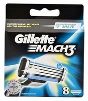 GILLETTE MACH 3 OSTRZA 8 SZTUK WKŁADY DO MASZYNEK DO GOLENIA ORYGINAL