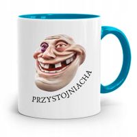 Kubek Błękitny Prezent Dla Chłopaka Przystojniacha Z Nadrukiem Ze Zdjęciem