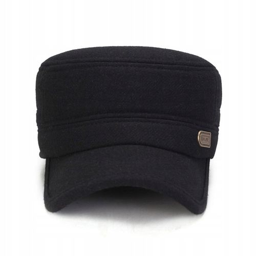 CIEPŁA CZAPKA ZIMOWA Z DASZKIEM NAUSZNIKAMI MĘSKA USZATKA OCIEPLANA PILOTKA na Arena.pl