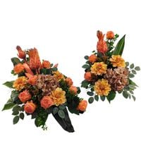 Komplet na grób 25009064 stroik na cmentarz+bukiet