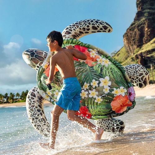 Dmuchany Materac Żółw Morski do Basenu na Plażę nad Wodę 191 x 170 cm INTEX na Arena.pl