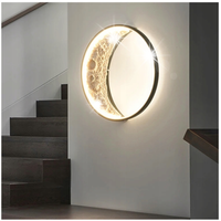 Plafon okrągły dekoracyjny Lampa Led na ścianę Księżyc 40 cm 3D Moon pilot