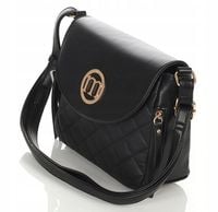 MONNARI Zgrabna czarna torebka listonoszka na dlugim pasku