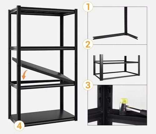 REGAŁ METALOWY MAGAZYNOWY 200x300x40 5 półek do garażu piwnicy biura na Arena.pl