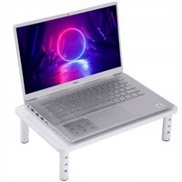 PODSTAWKA POD MONITOR LAPTOP PÓŁKA REGULOWANA METALOWA GAMINGOWA BIAŁA