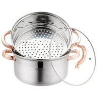 garnek na parę klausberg 3 elem. 22cm kb-7731 rose gold