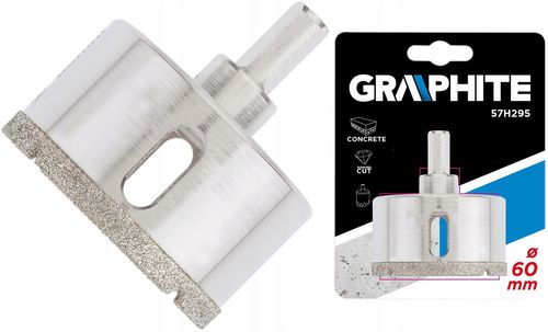 Wiertło diamentowe do gresu 60 mm GRAPHITE 57H295 na Arena.pl